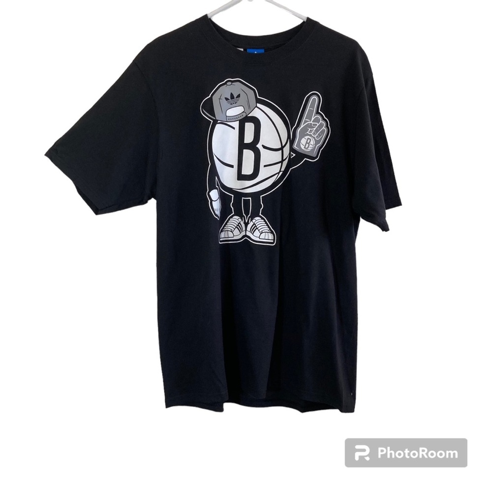 Adidas Mens Baseball T-Shirt L Black 100% Cotton #4982A 13